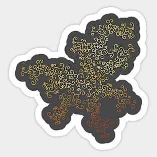 Golden Swirl Sticker